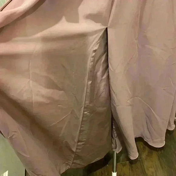 JJ’S House Dusty Rose A-Line V-Neck Floor Length Chiffon Bridesmaid Dress - Picture 5 of 6